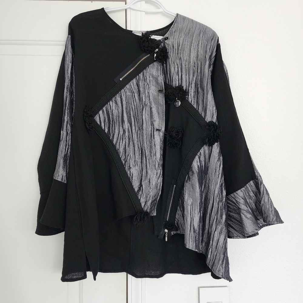 Siewierski Andrzej Statement Piece Flared Sleeve Patchwork Top - Picture 7 of 15
